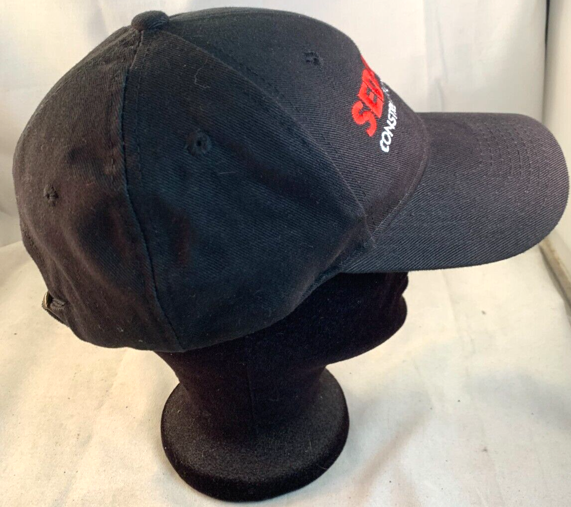 Sedalco Construction Services Black One Size Adjustable Strap Back Hat
