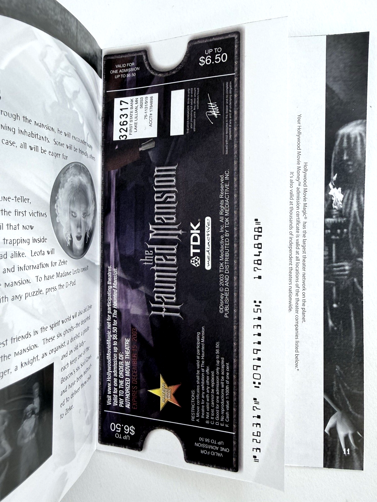 The Haunted Mansion (Xbox, 2003) Game, Case, Manual, Reg. Card, Ticket - Tested