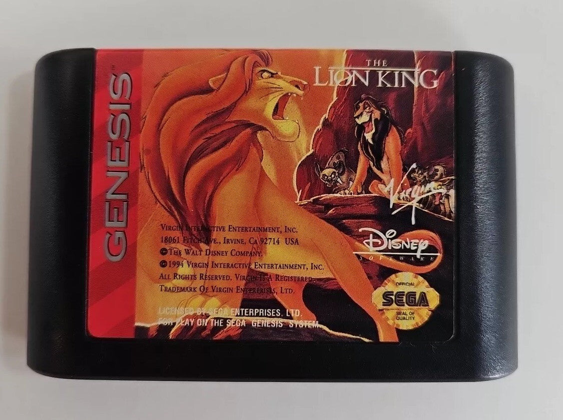 The Lion King (Sega Genesis, 1994) Game Box Manual Insert - Tested and Working