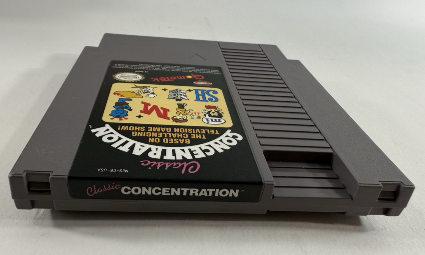 Classic Concentration (Nintendo NES, 1990) Game Cartridge - Tested and Working