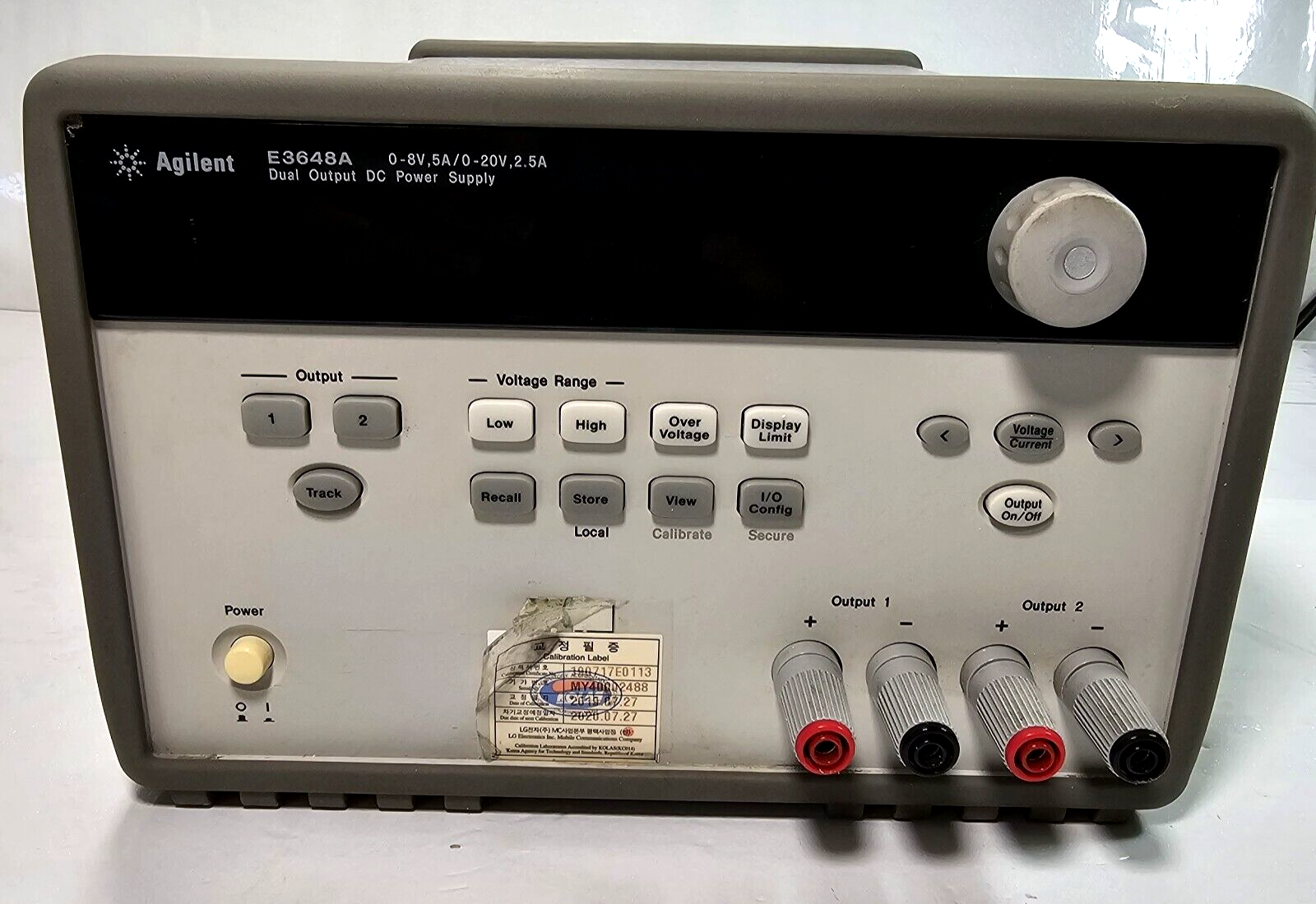 Agilent E3648A Dual Output DC Power Supply 0-8V,5A/0-20V,2.5A - Tested - 2488