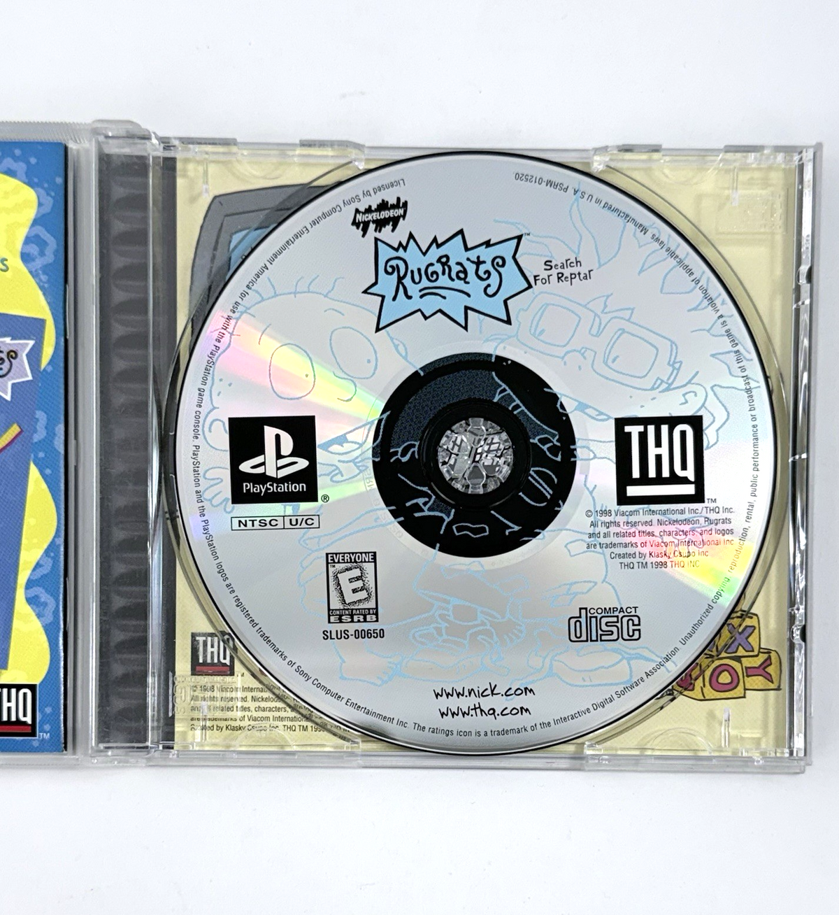Rugrats: Search for Reptar (PlayStation 1, 1998) Game Case Manual Registration