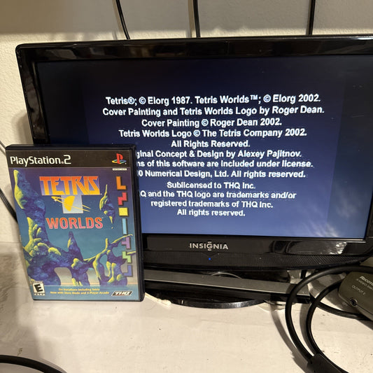 Tetris Worlds (Sony PlayStation 2, PS2, 2002) Game and Case