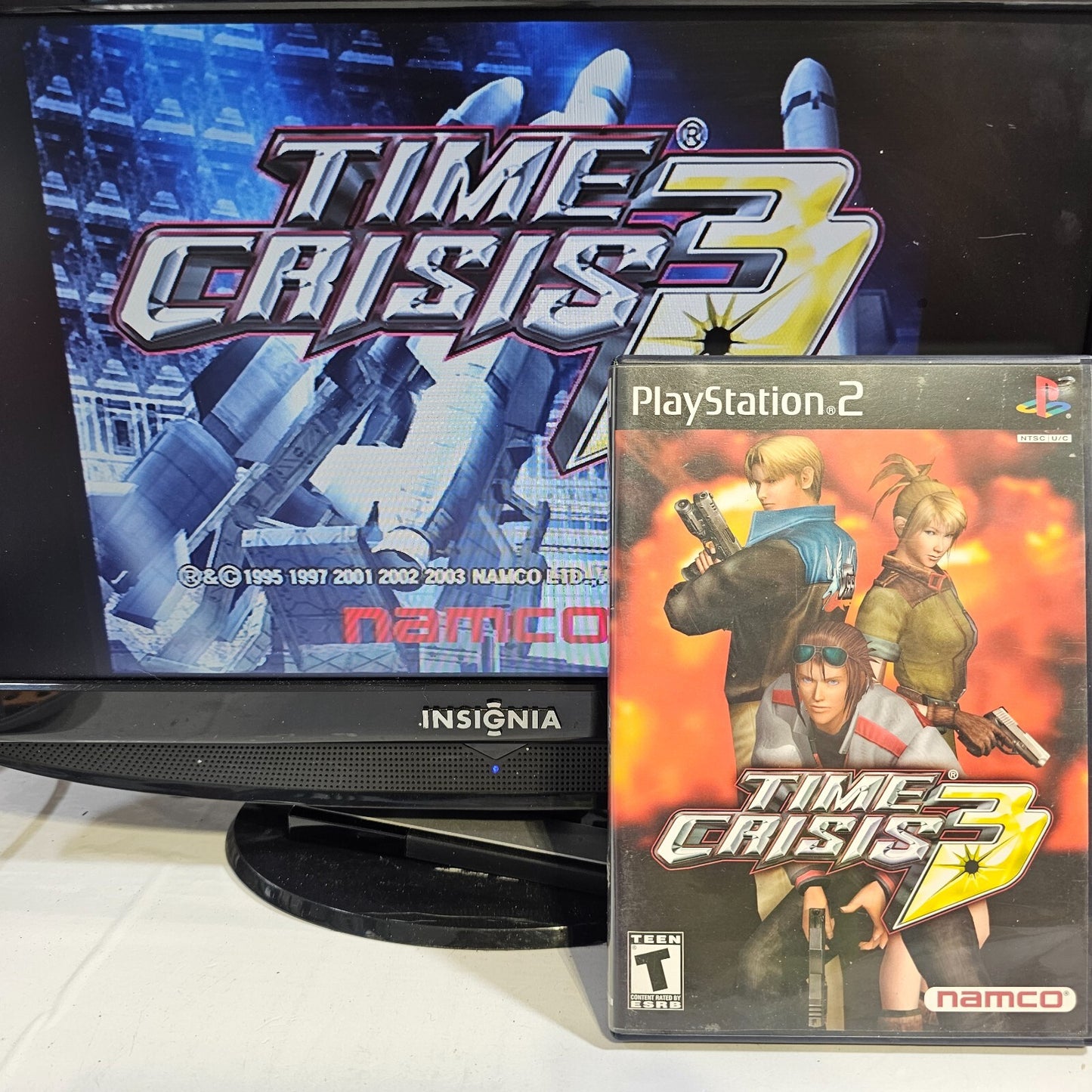 Time Crisis 3 (Sony PlayStation 2, 2003) Game Case Manual - Tested and Working