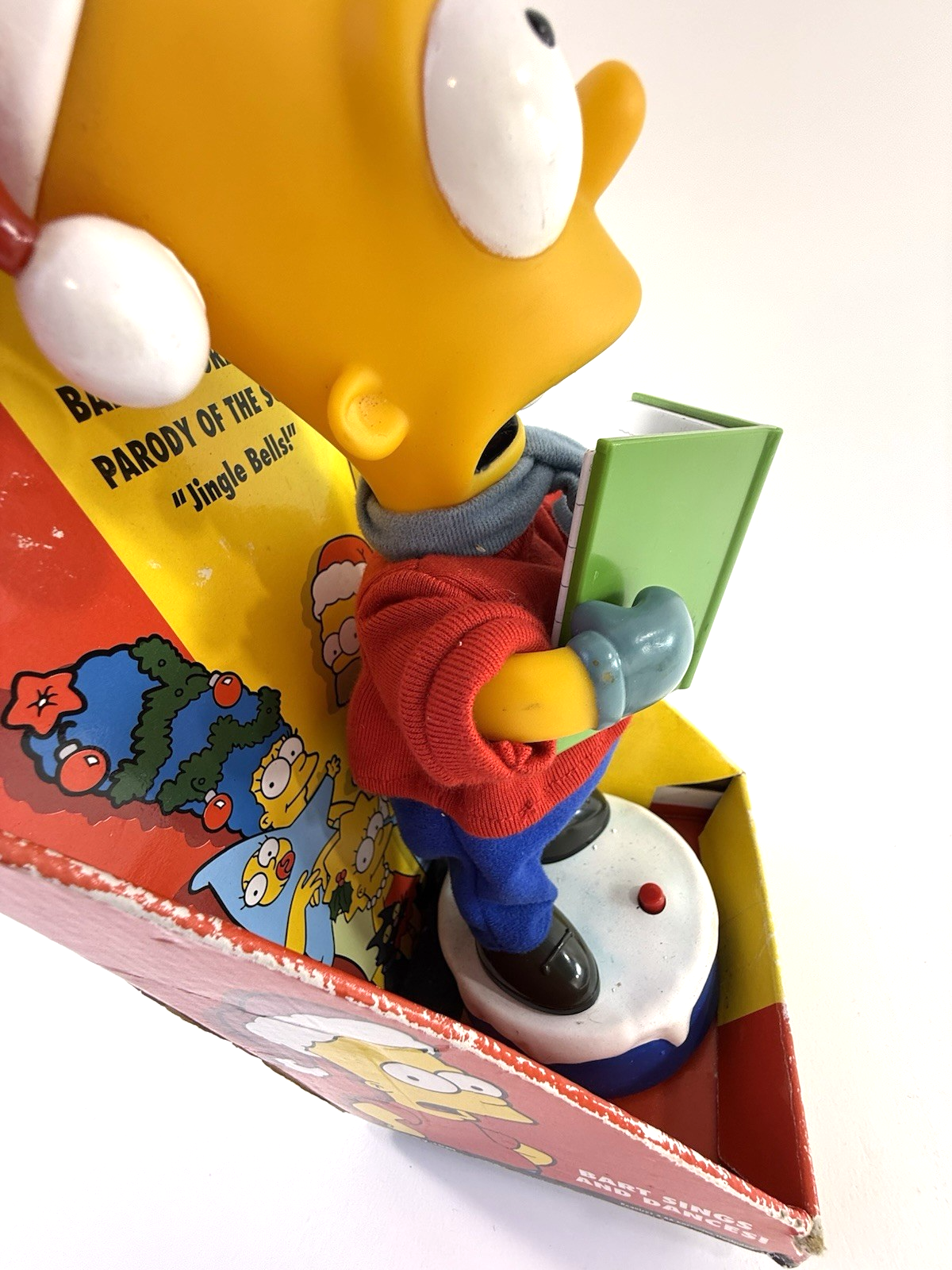 Gemmy 2002 Simpsons 12" Caroling Bart Animated Figure In Box - Read