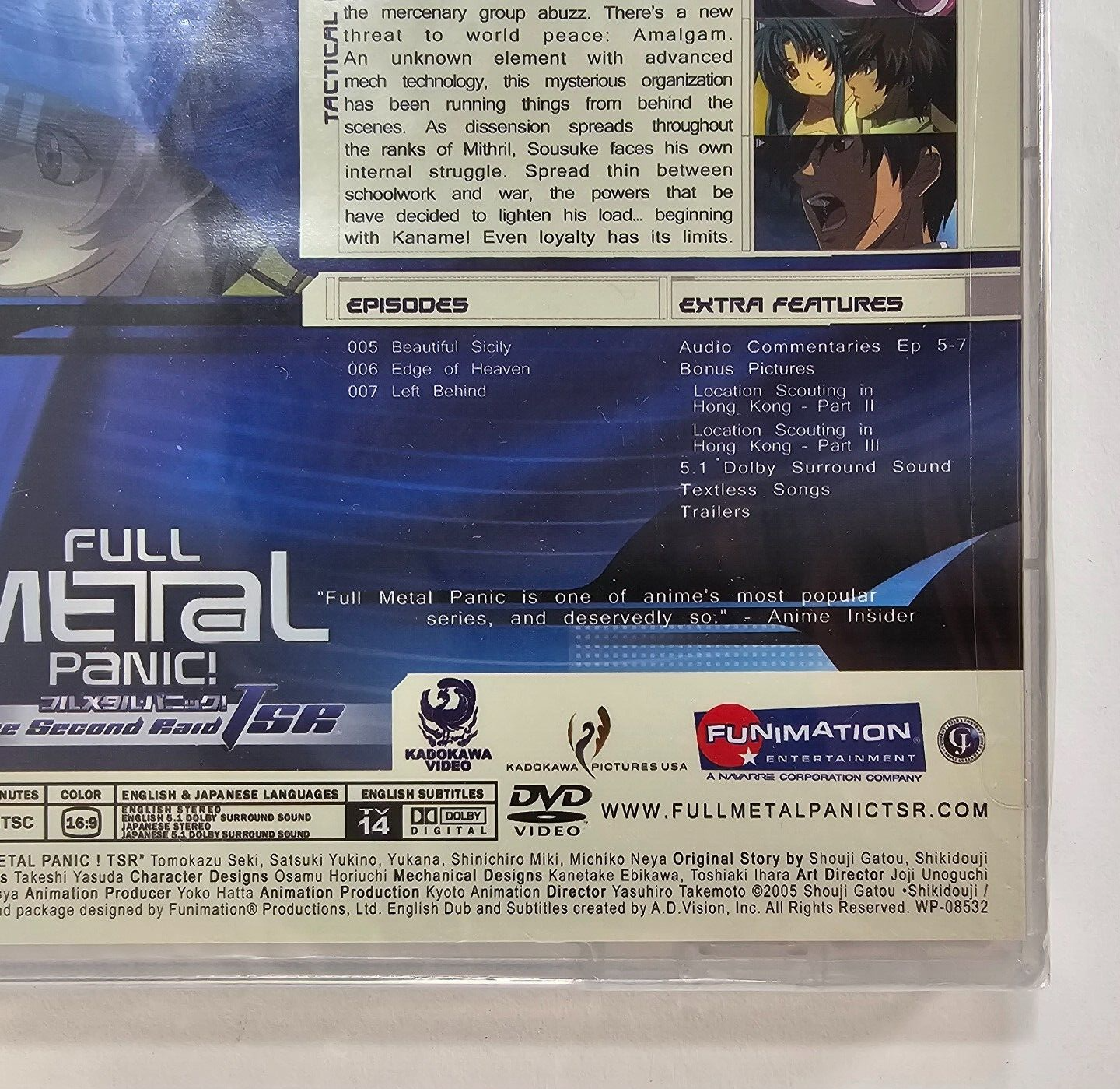 Full Metal Panic: The Second Raid TSR - Vol. 2 (DVD, 2007) NEW