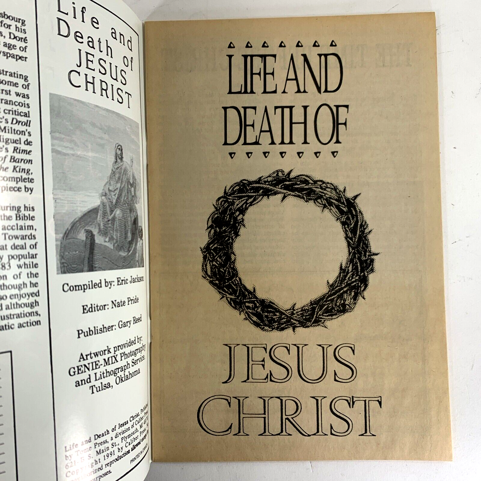 Life and Death of Jesus Christ #1 (Tome Press, 1991) Canadian Religious Comic