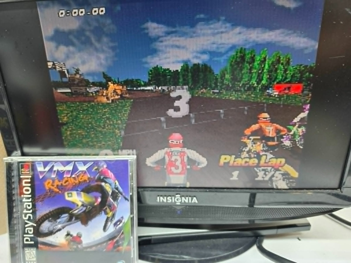 VMX Racing (PlayStation 1, 1996) Game Case Manual Registration Card - Tested