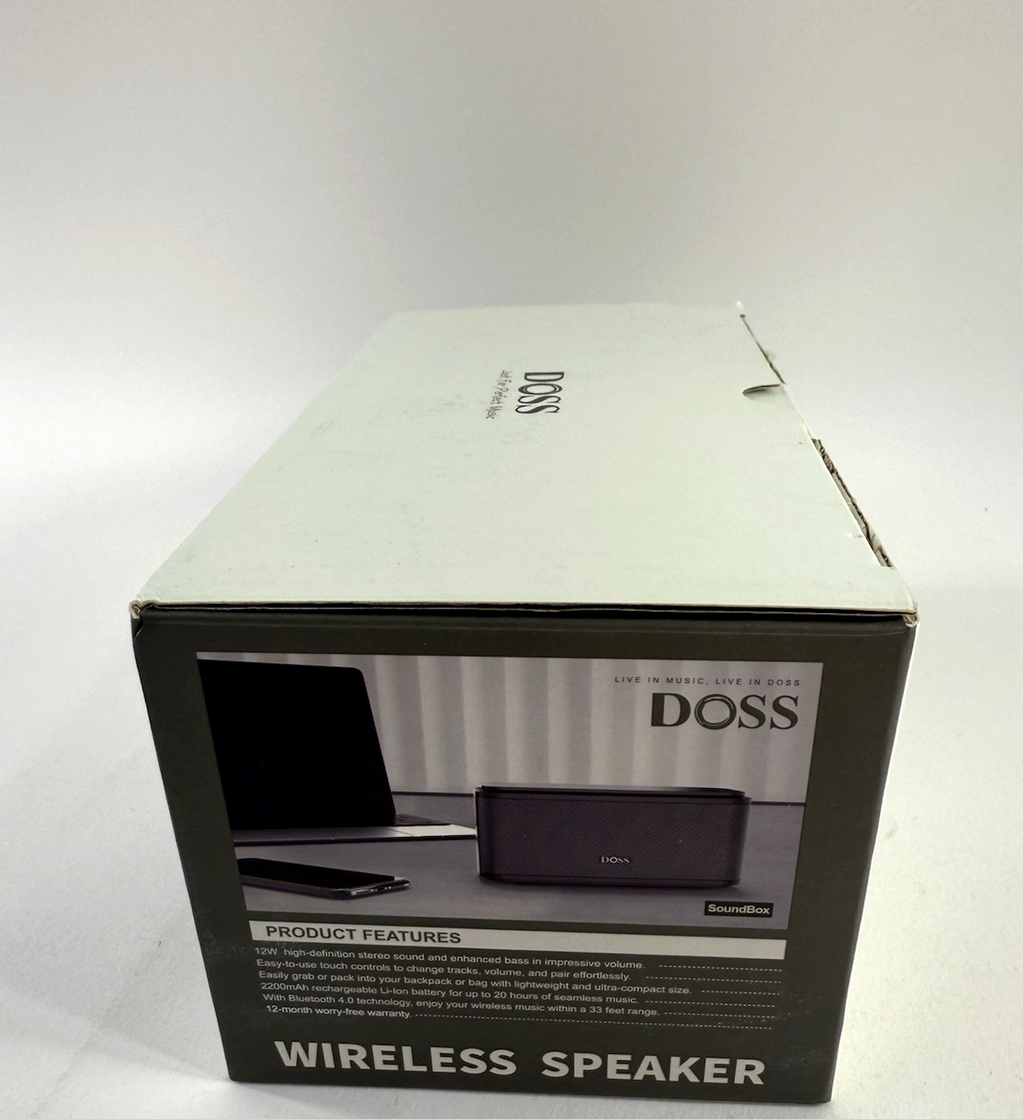 DOSS SoundBox Wireless Portable Bluetooth V5.0 Black Speaker - New, Open Box