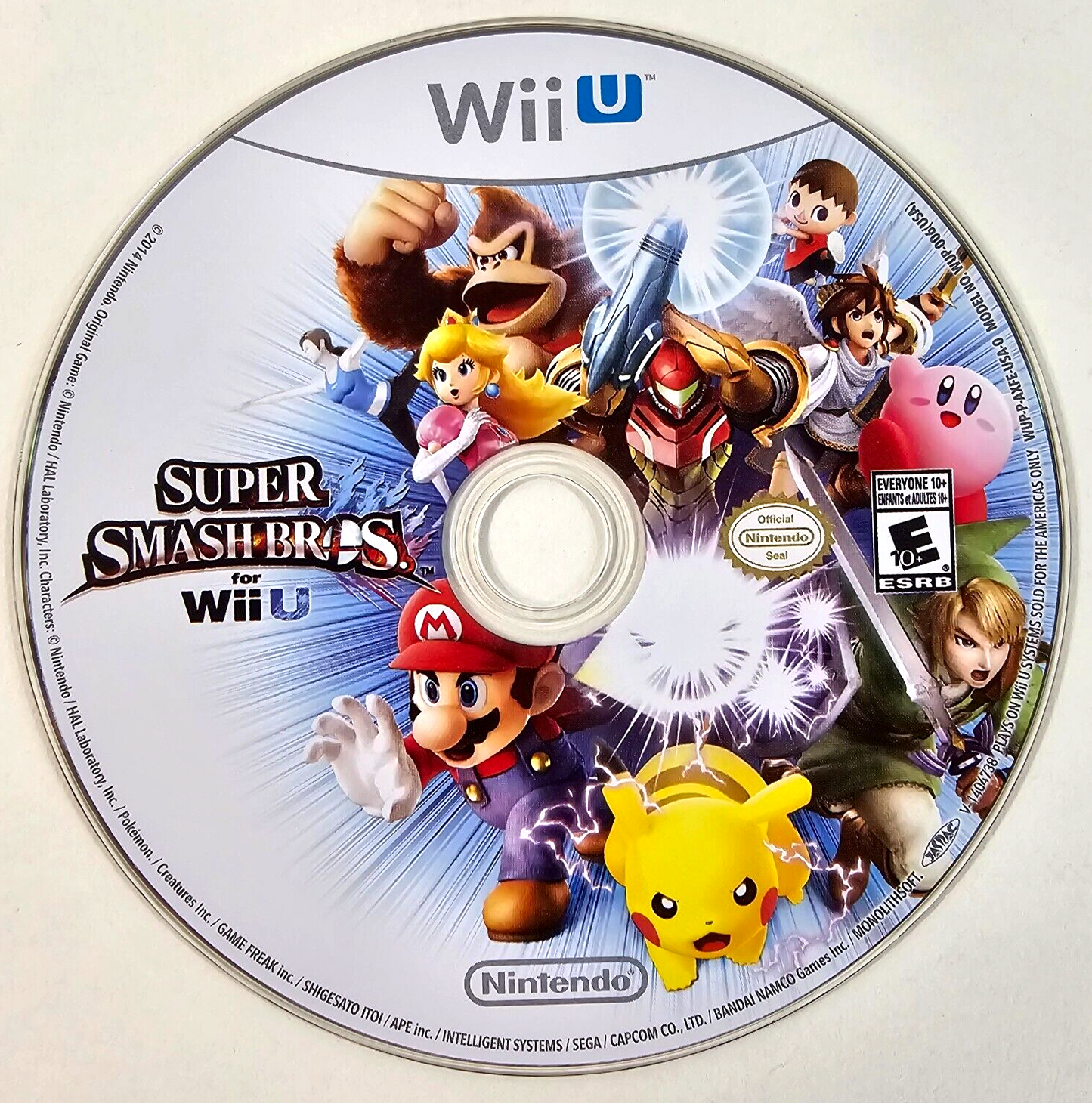 Super Smash Bros. (Nintendo Wii U, 2014)  Replacement Game Disc - Tested