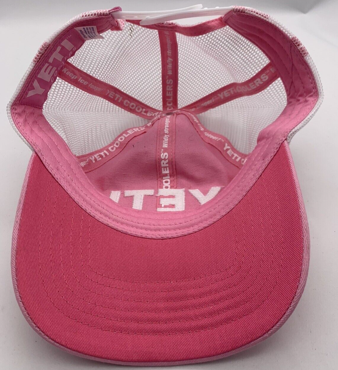 Yeti Coolers 2015 Pink Mesh Embroidered Logo Snapback Hat