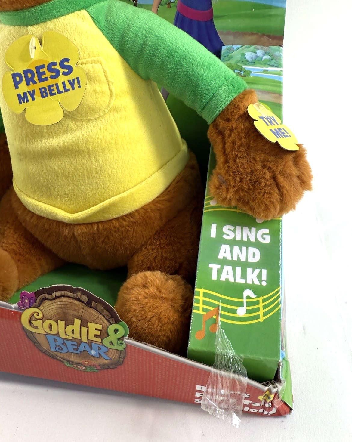 Just Play 2016 Goldie And Bear Bear’s Fairytale Sing Along Plush - New - Tested