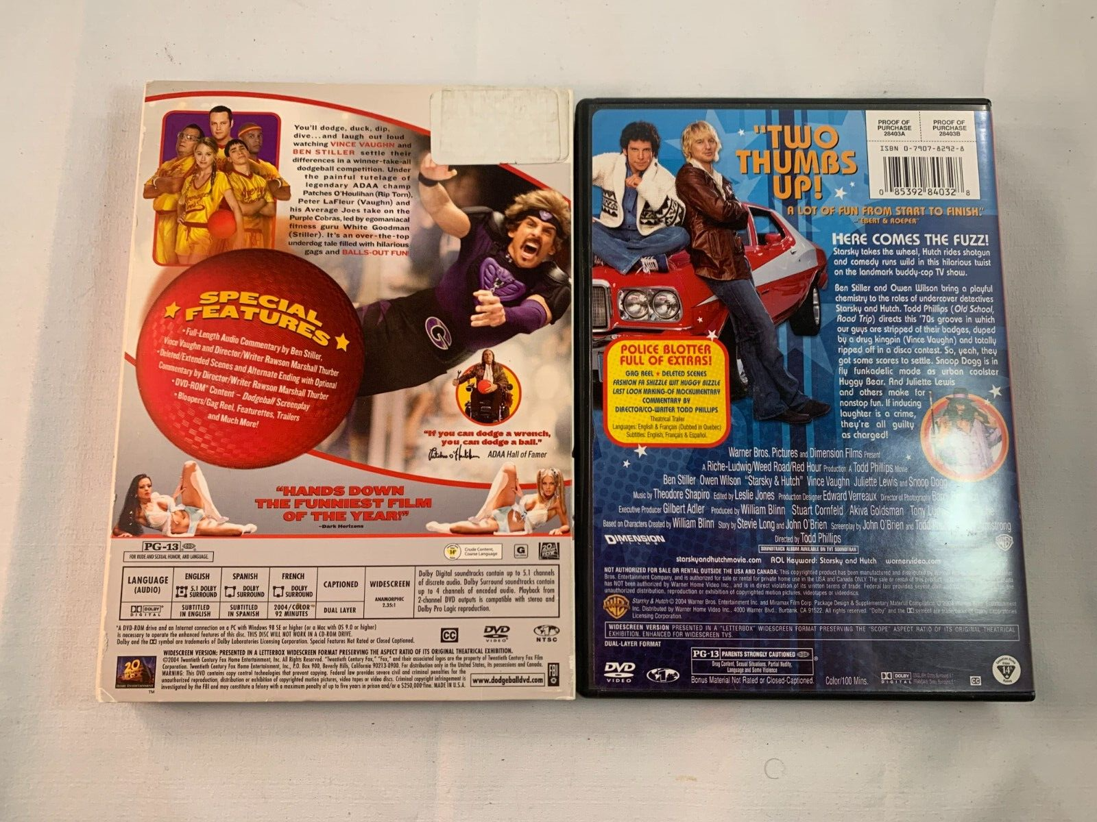Dodgeball: A True Underdog Story/Starsky & Hutch (DVD bundle) Ben Stiller