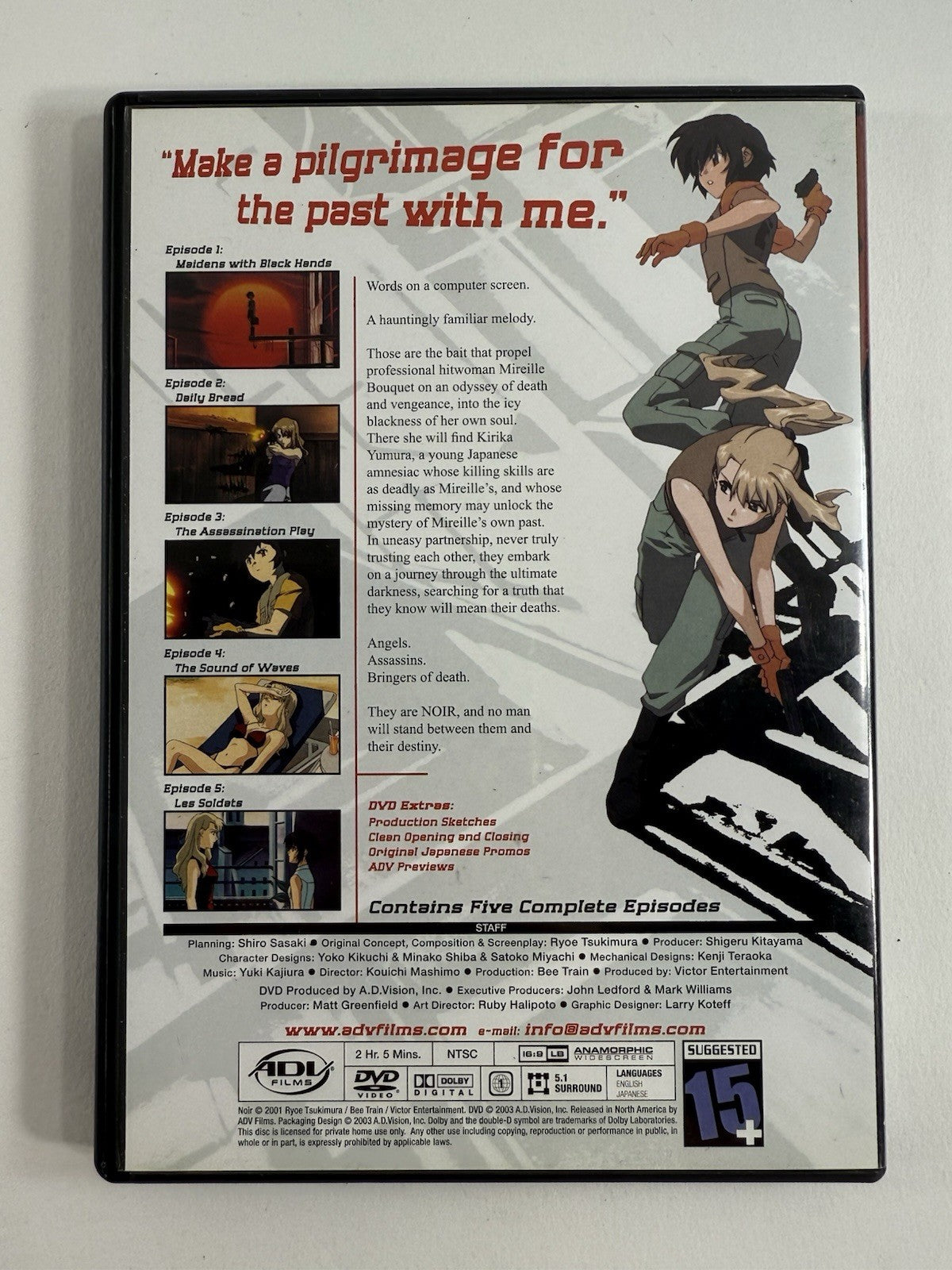 Noir - Vol. 1: Shades of Darkness (DVD, 2003) with Inserts & 3D glasses - Tested