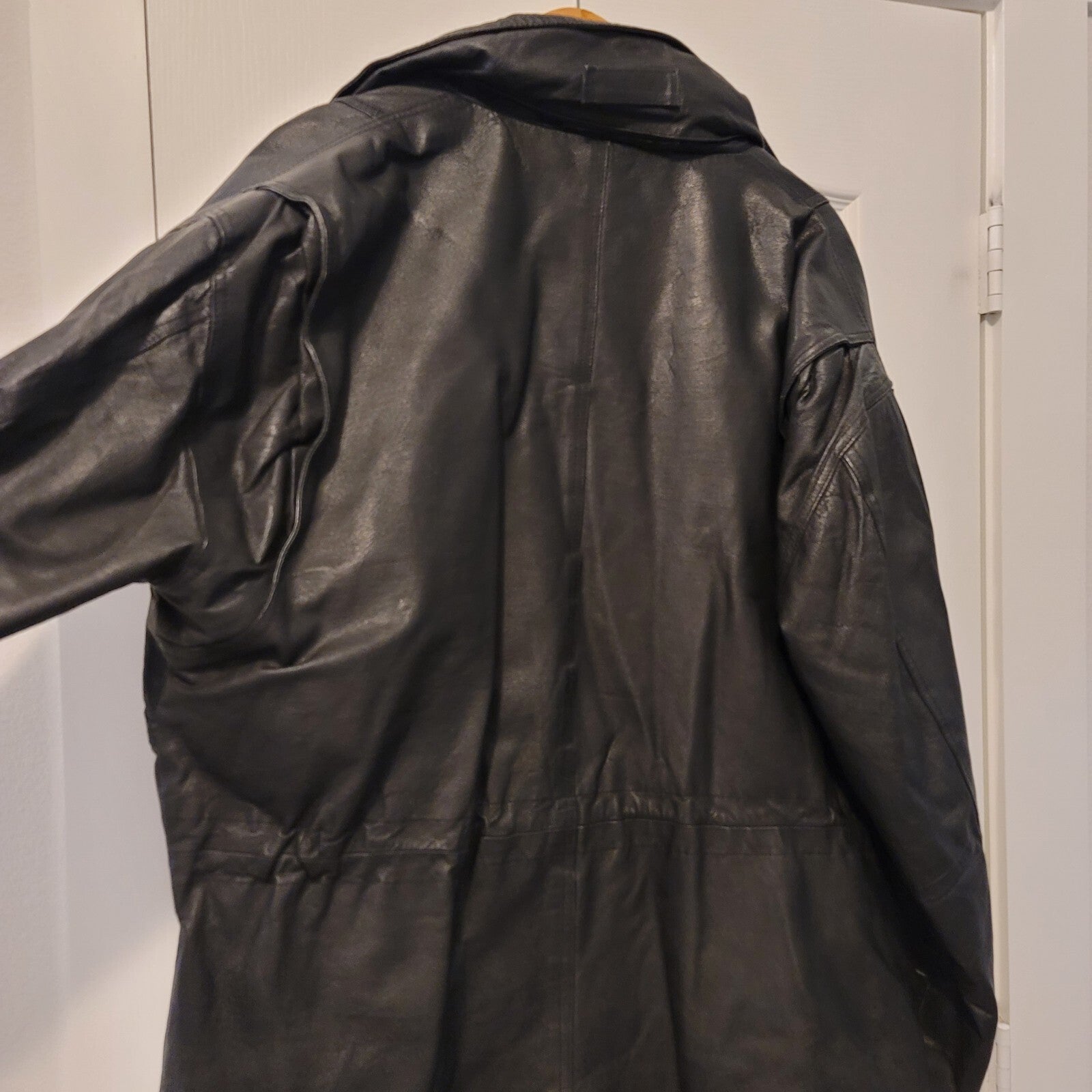 John Ashford Black Leather Men's Coat Size XL  RN18711