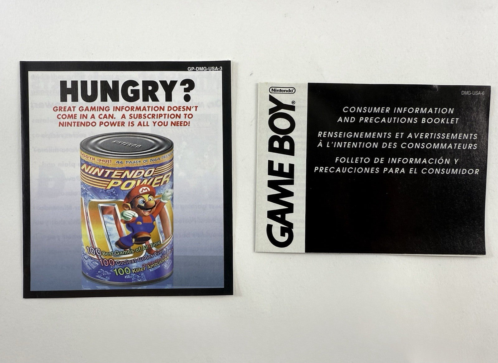 Turrican (Nintendo GameBoy, 1991) Game Box Manual Inserts - Tested and Working