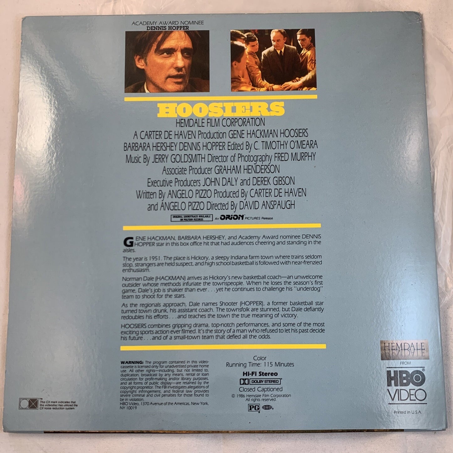 Hoosiers (Laserdisc)