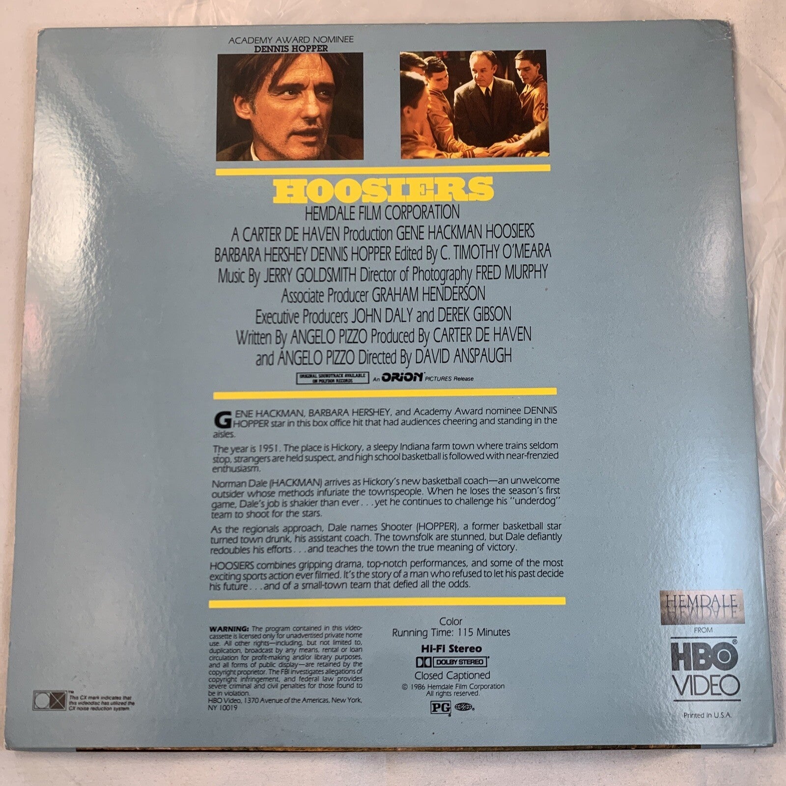 Hoosiers (Laserdisc)