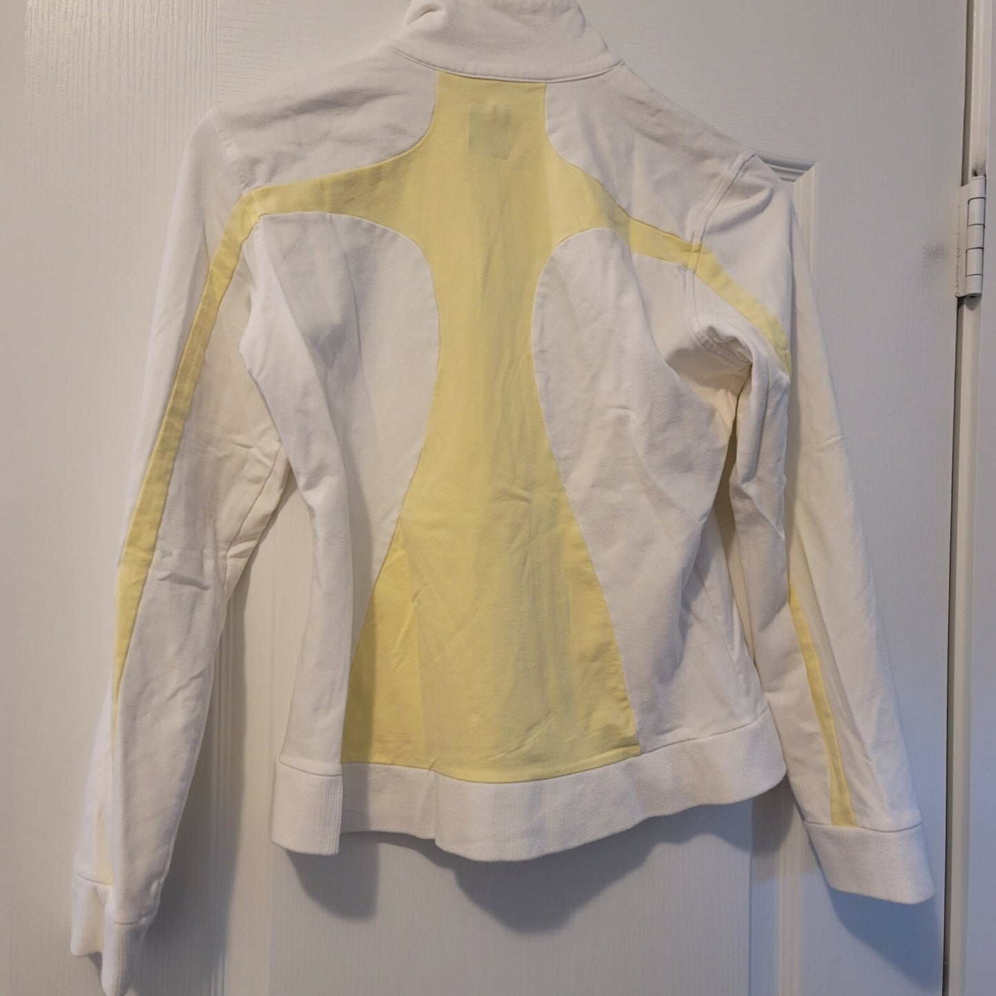 FILA Women's Large White and Yellow Full Zip Sports Jacket