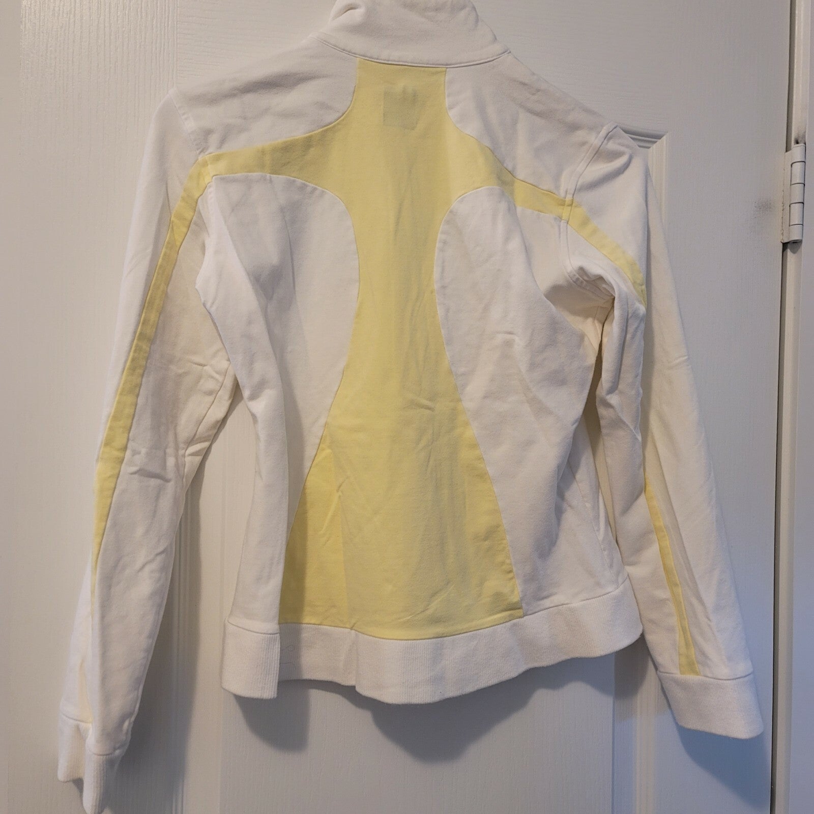FILA Women's Large White and Yellow Full Zip Sports Jacket