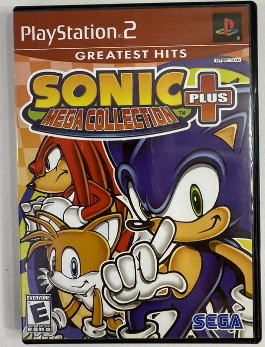 Sonic Mega Collection Plus (Sony PlayStation 2, 2004) Game Case Manual - Tested