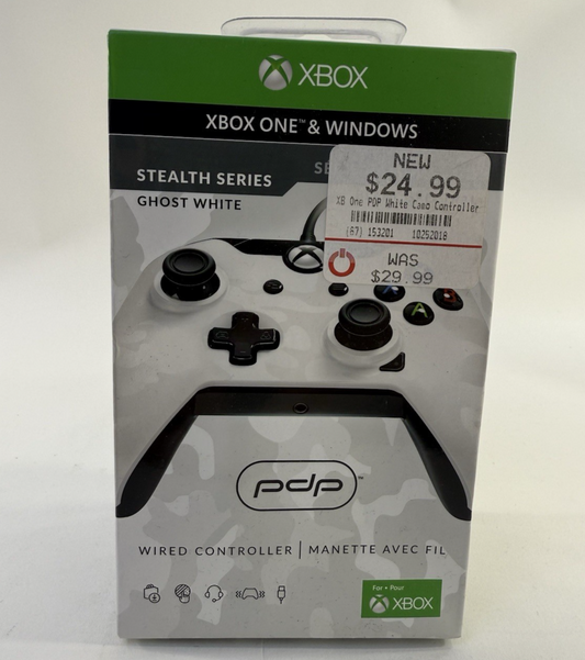PDP 2017 Stealth Series Ghost White Wired Controller for Xbox One/Windows - New