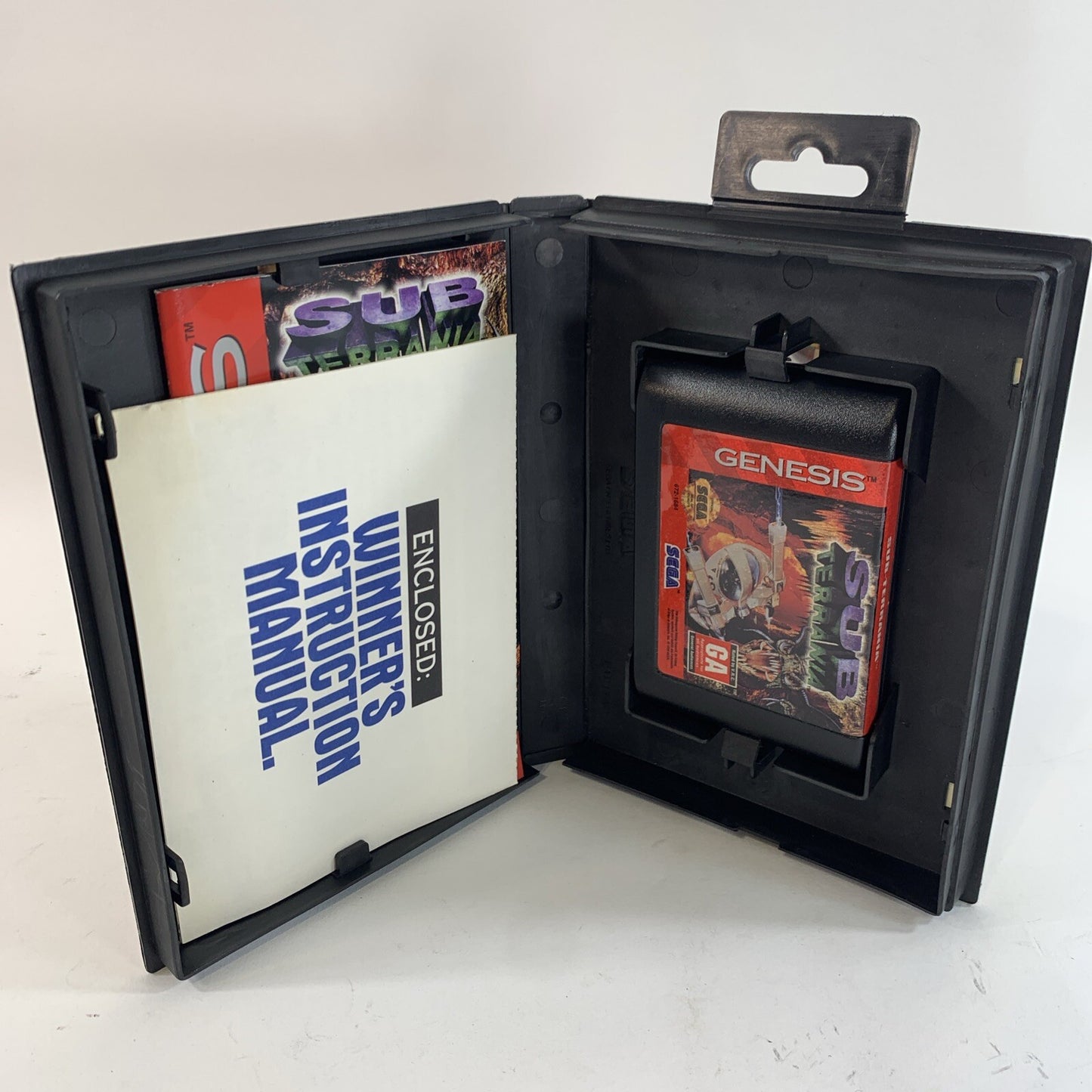 Sub Terrania (Sega Genesis, 1994) Game Case Manual Registration