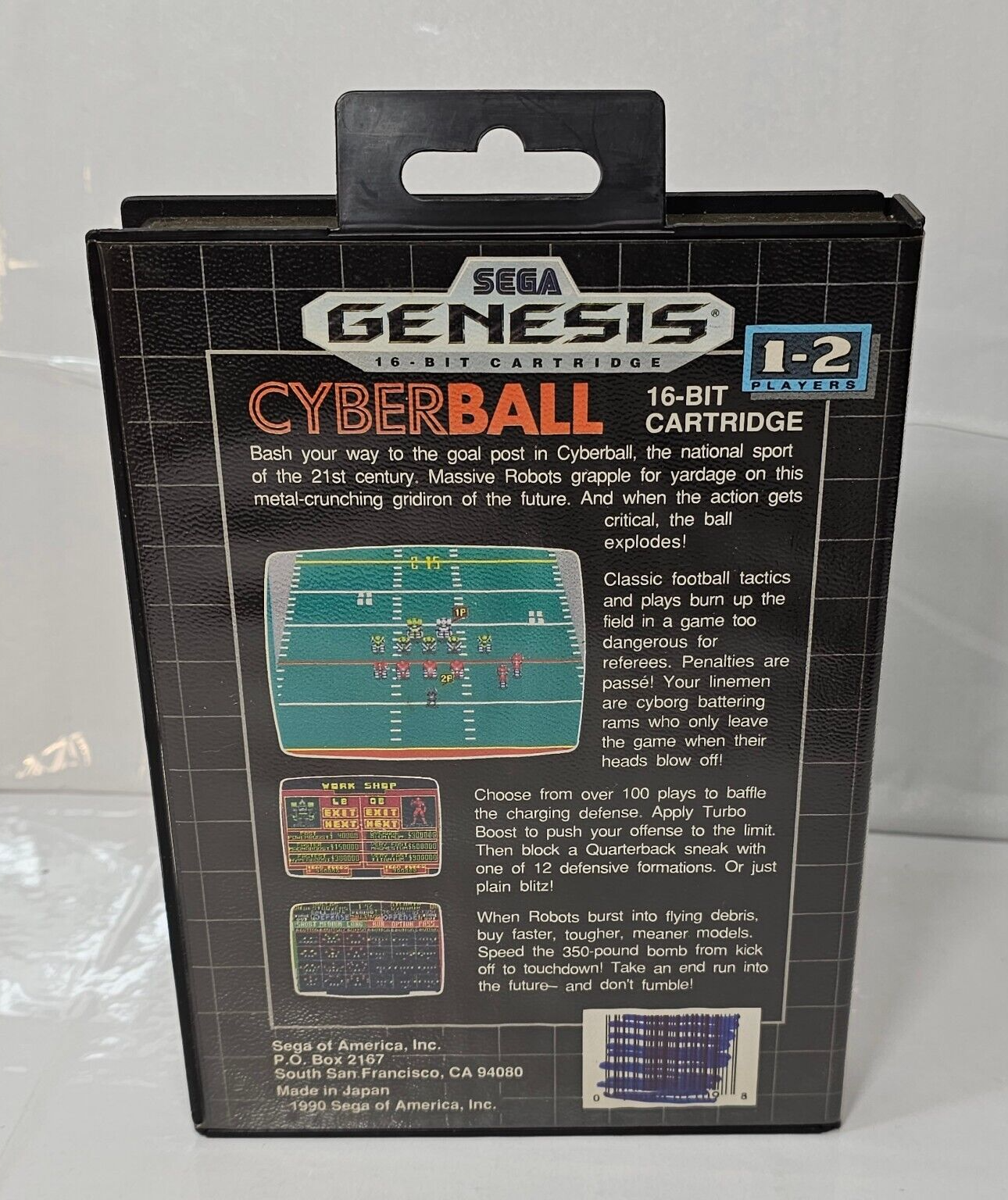 Cyberball (Sega Genesis, 1990) Game Case Manual - Tested and Working