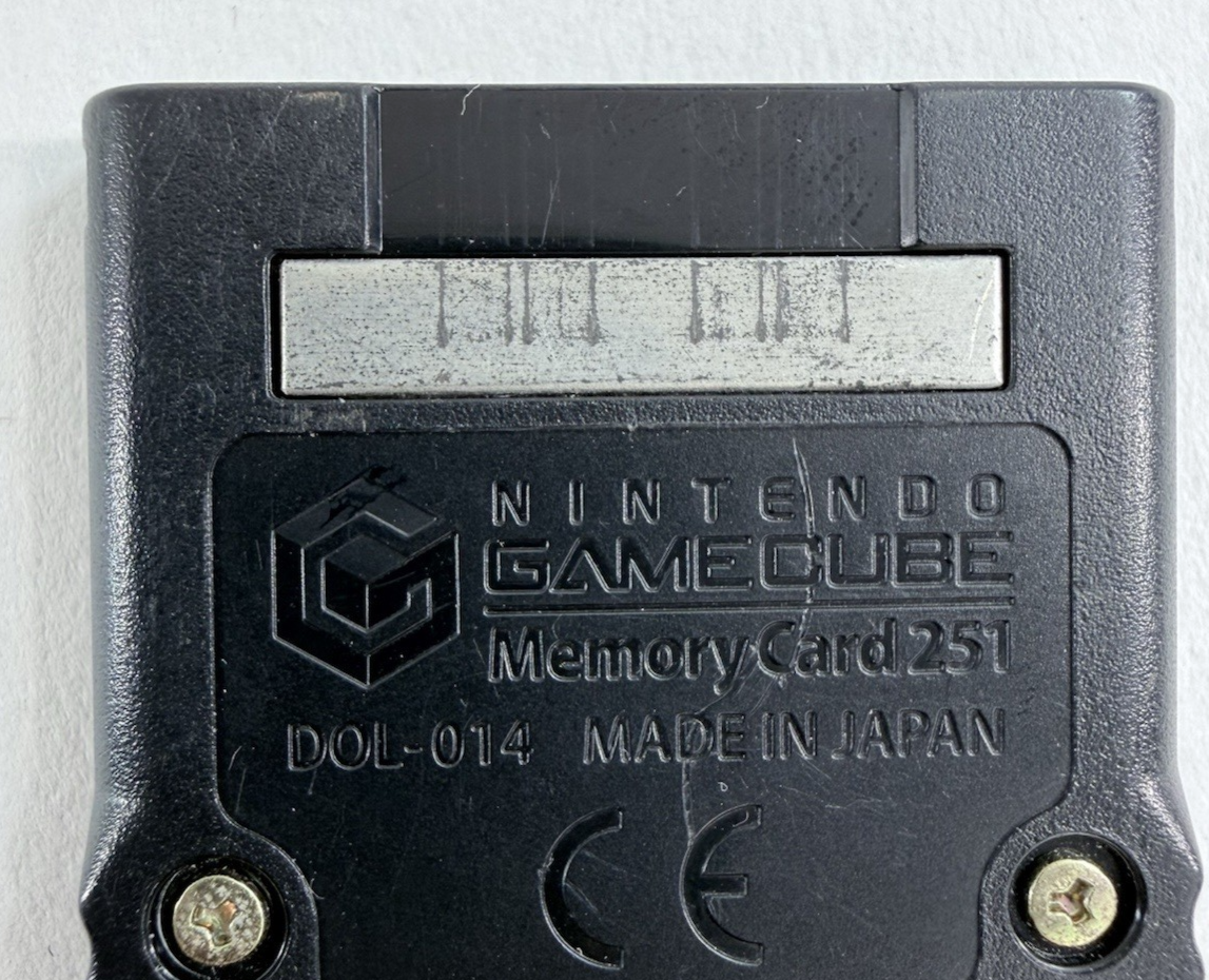 Nintendo GameCube Black Memory Card 251 DOL-104 - Tested and Working