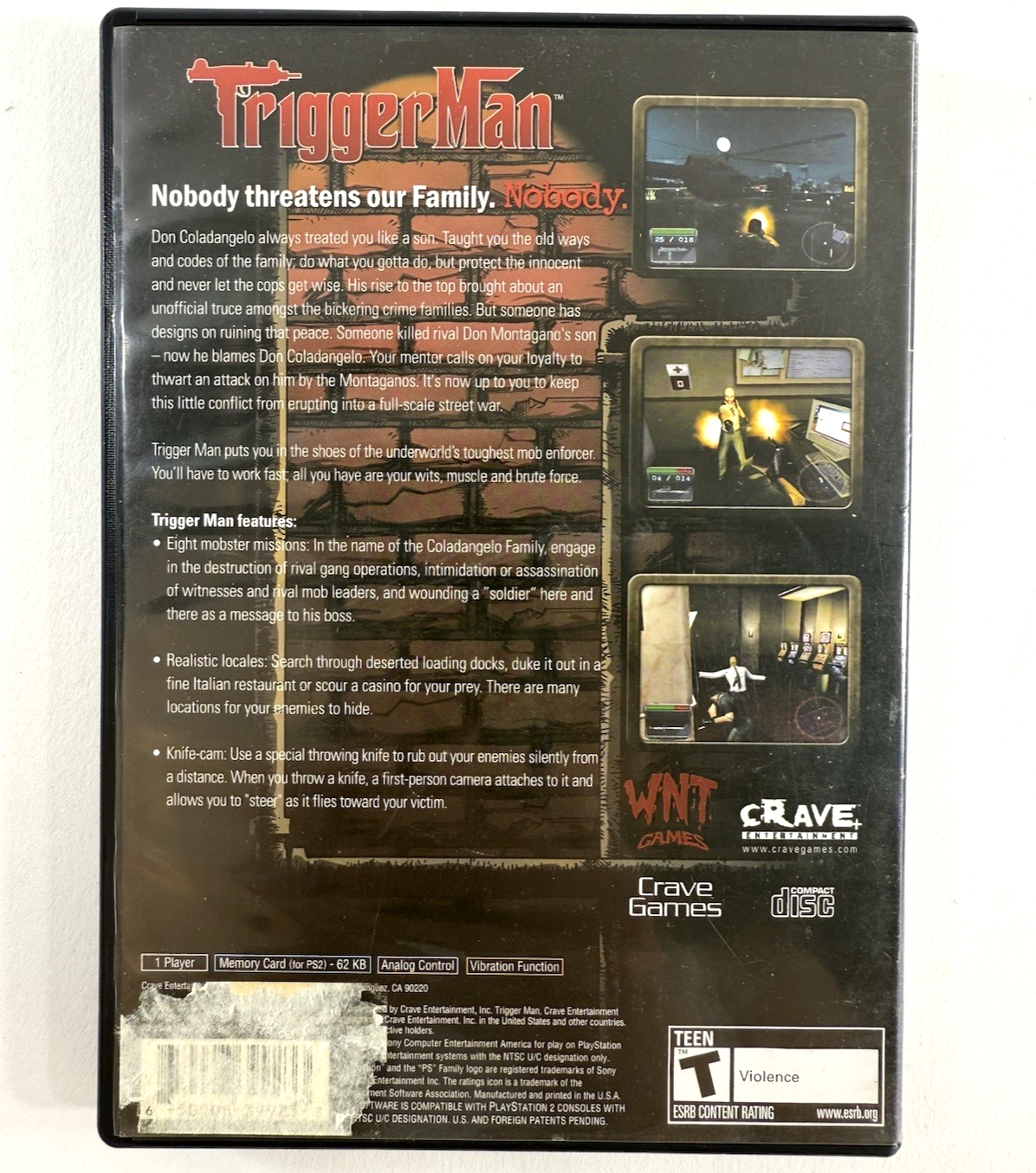 Trigger Man (Sony PlayStation 2, 2004) Game Case Manual - Tested and Working
