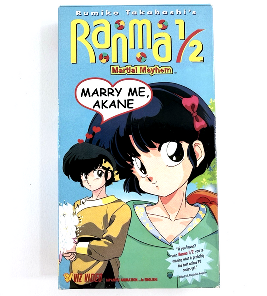 Ranma 1/2: Martial Mayhem Vol. 2 - Marry Me, Akane (VHS, 1999, Dubbed) Tested