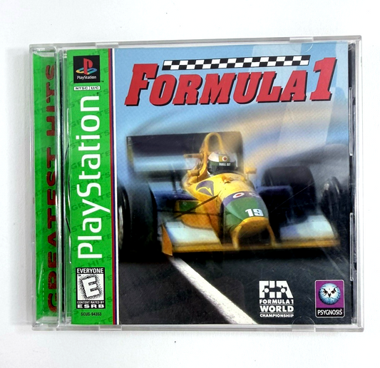 Formula 1 (Sony PlayStation 1, 1996) Game Case Manual Registration - Tested