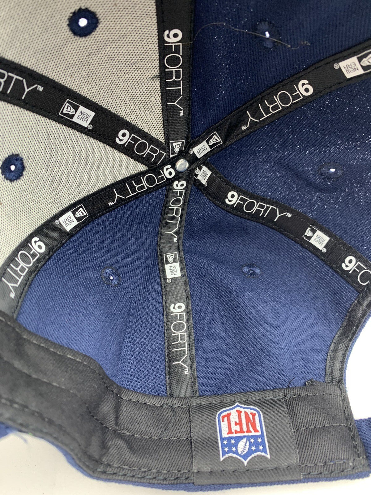 Seattle Seahawks New Era 9FORTY NFL Adjustable Strap Back Cap/Hat Navy NEW