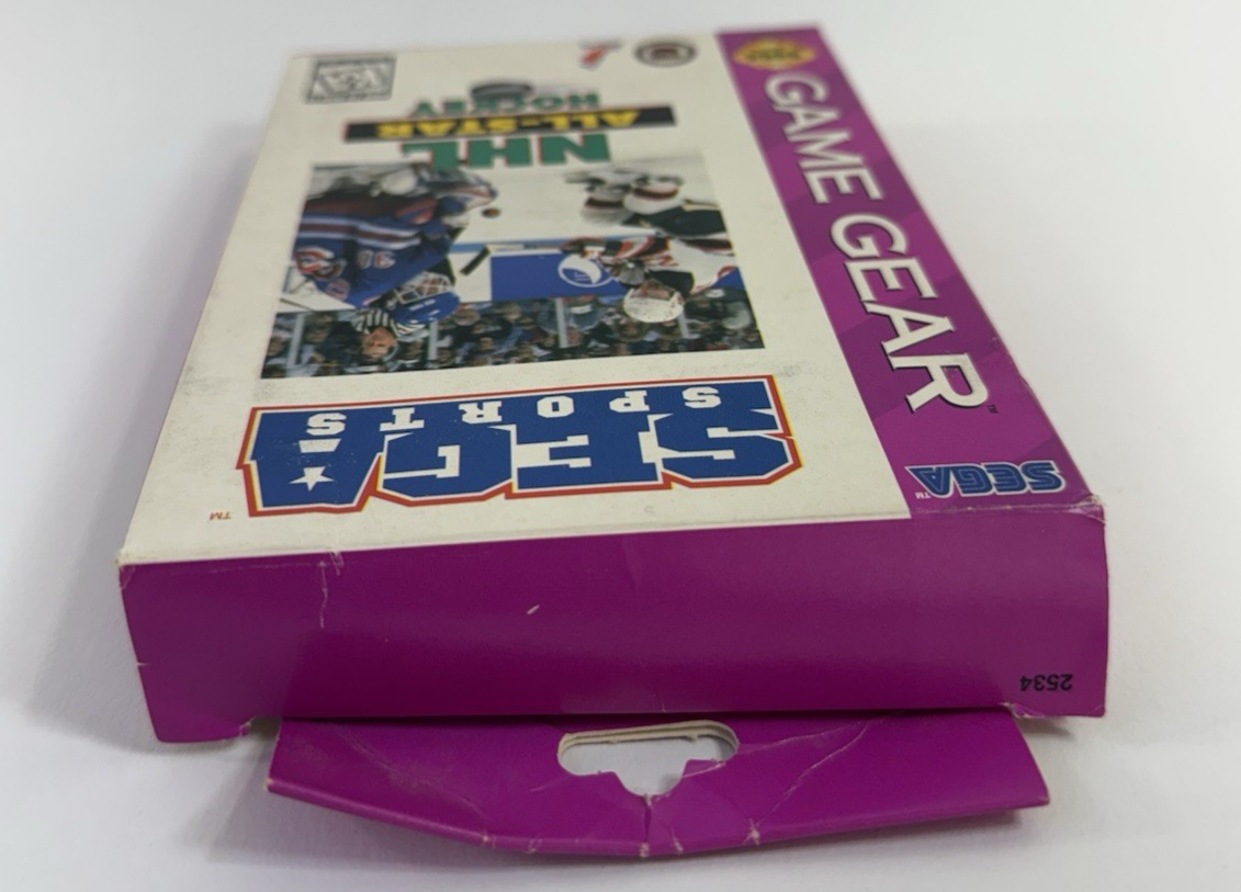 NHL All-Star Hockey (Game Gear, 1995) Box, Manual, Registration, Insert Only