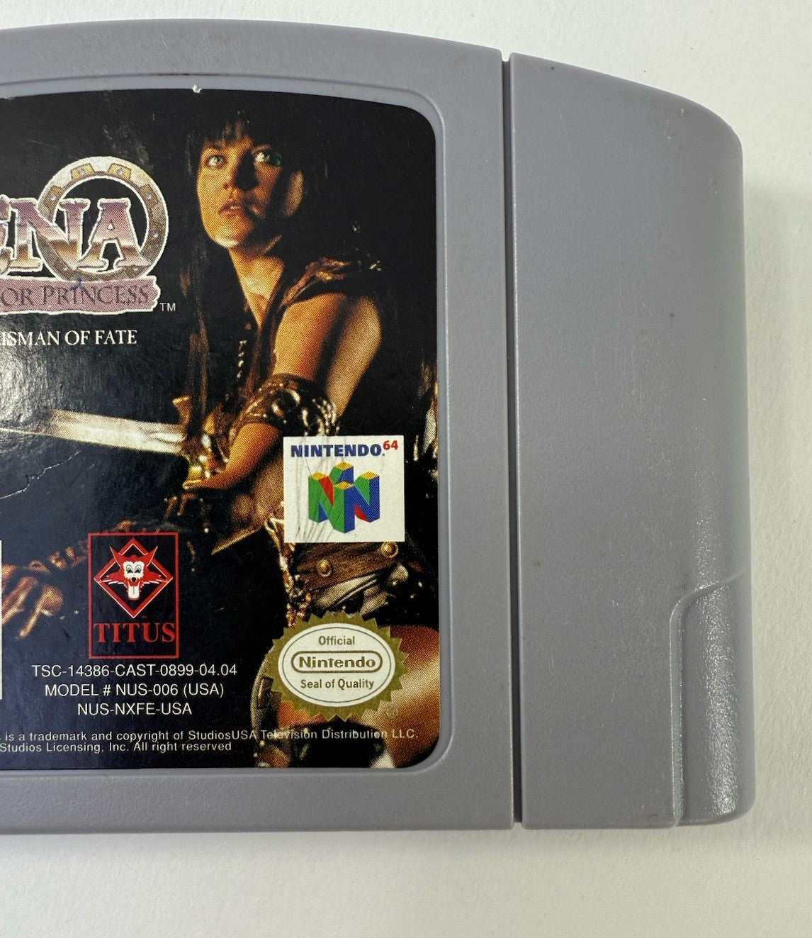 Xena: Warrior Princess: The Talisman of Fate (Nintendo 64, 1999) Game Cartridge