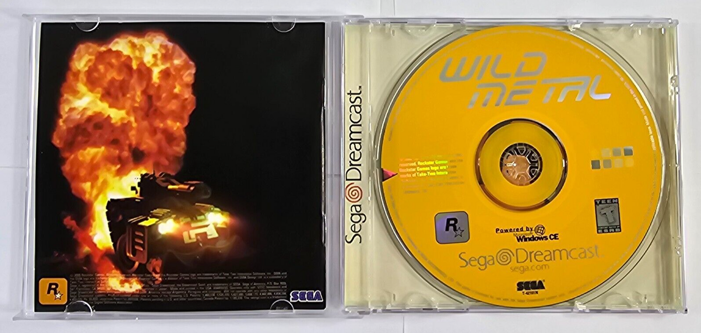 Wild Metal (Sega Dreamcast, 2000) Game Case Manual - Tested and Working
