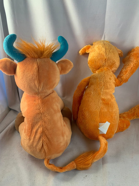 Dr. Seuss Cow "Mr. Brown Can Moo" and "Hop on Pop" Plush bundle