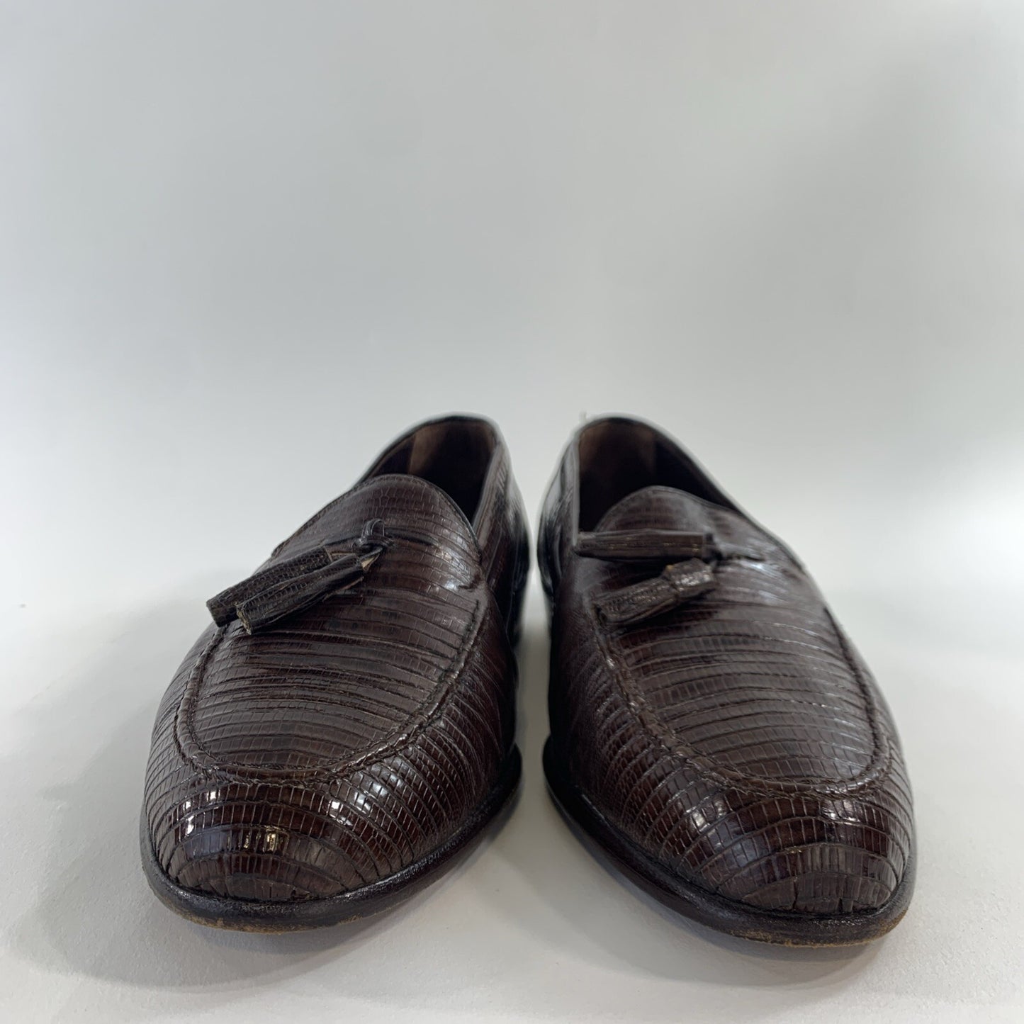 Rodolfo Valentino Size 9.5 Men's Genuine Alligator Leather Slip-On Derby Shoes