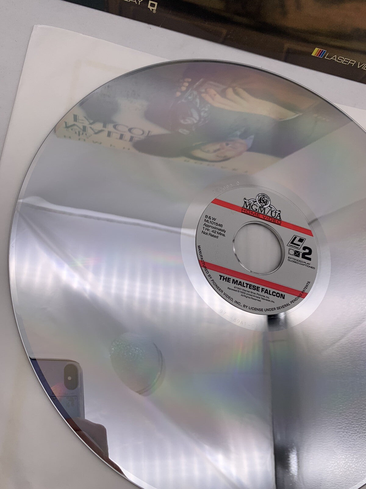 The Maltese Falcon (Laserdisc, 1989)  Black and White 1941 Film - Tested