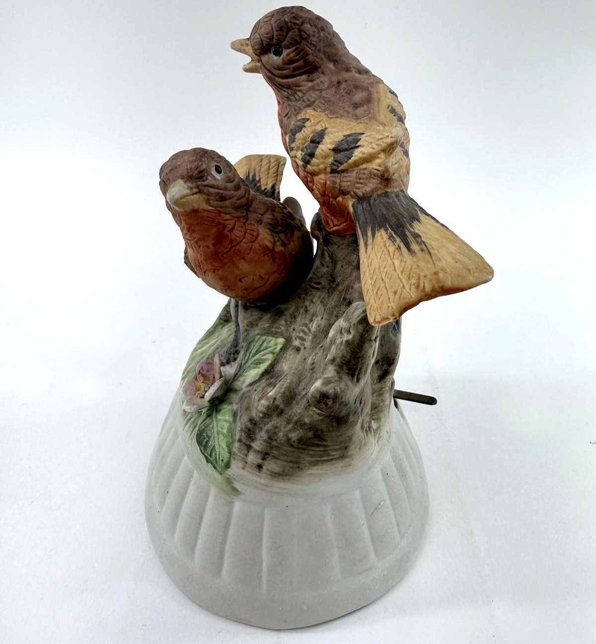 Vintage Ceramic Bisque Bird Music Box — “Let Me Call You Sweetheart” — Taiwan