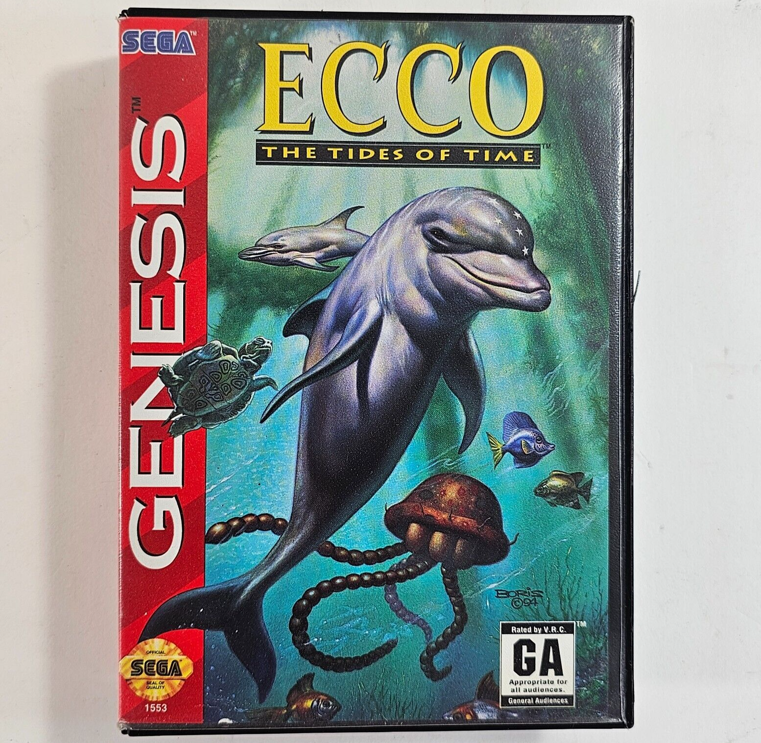 Ecco: The Tides of Time (Sega Genesis, 1994) Game Case Manual - Tested
