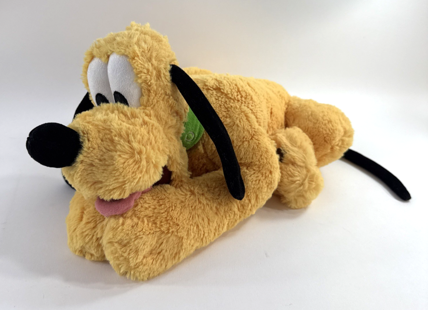 Disney Parks 20" Pluto Plush Laying Down Tongue Out