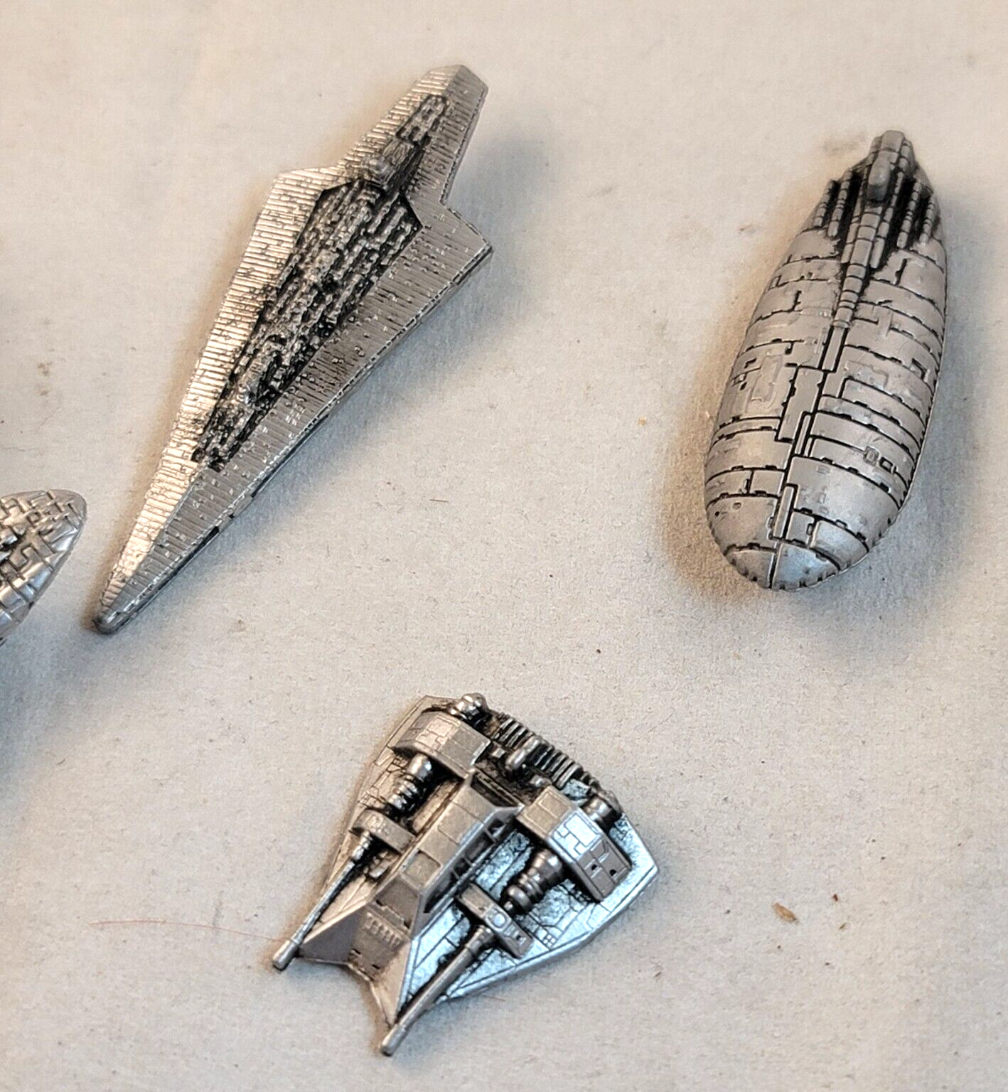 Galoob 1993/94 Star Wars Micro Machines  - 6 Die-Cast Ships + 7 Display Stands