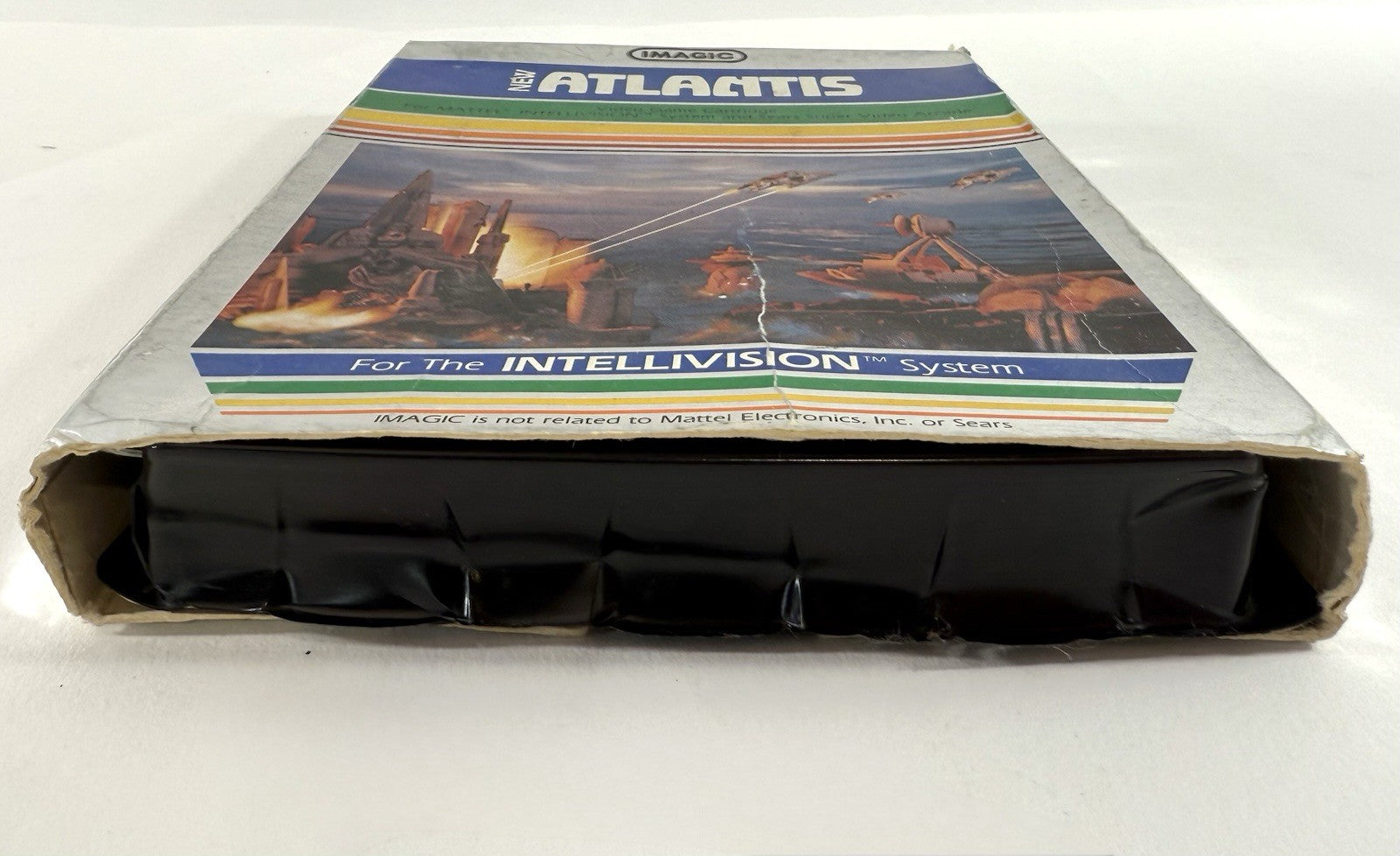 Atlantis (Intellivision, 1982) Game Box Manual Overlay - Tested and Working