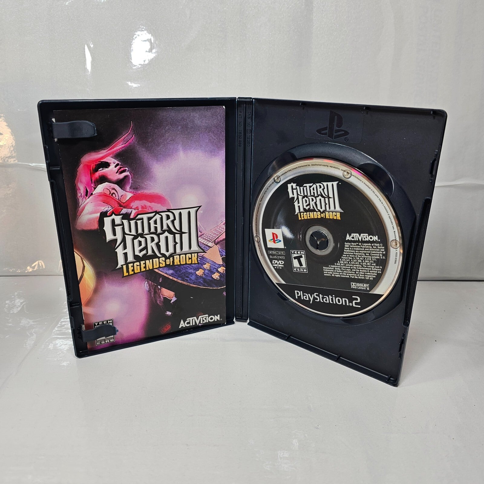 Guitar Hero 3 III Legends of Rock (Sony Playstation 2, 2007) Game Case Manual