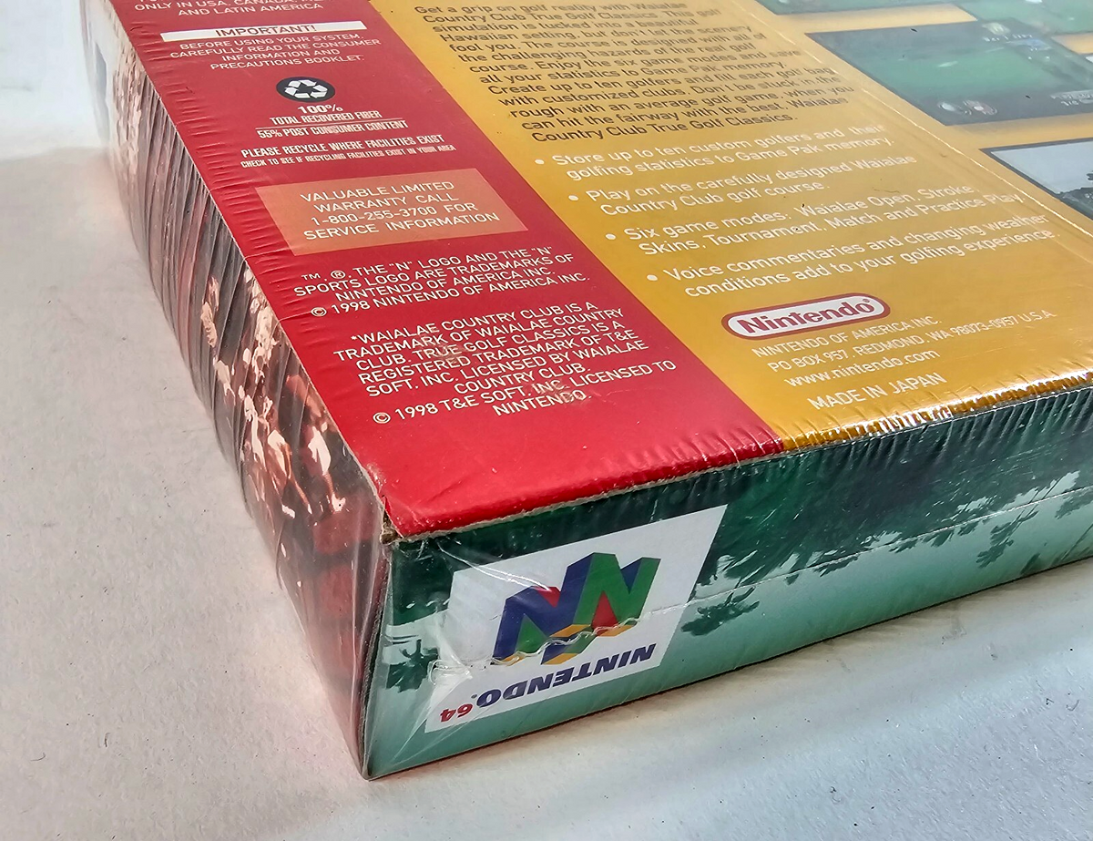True Golf Classics: Waialae Country Club (Nintendo 64, 1998) Sealed - Some Wear