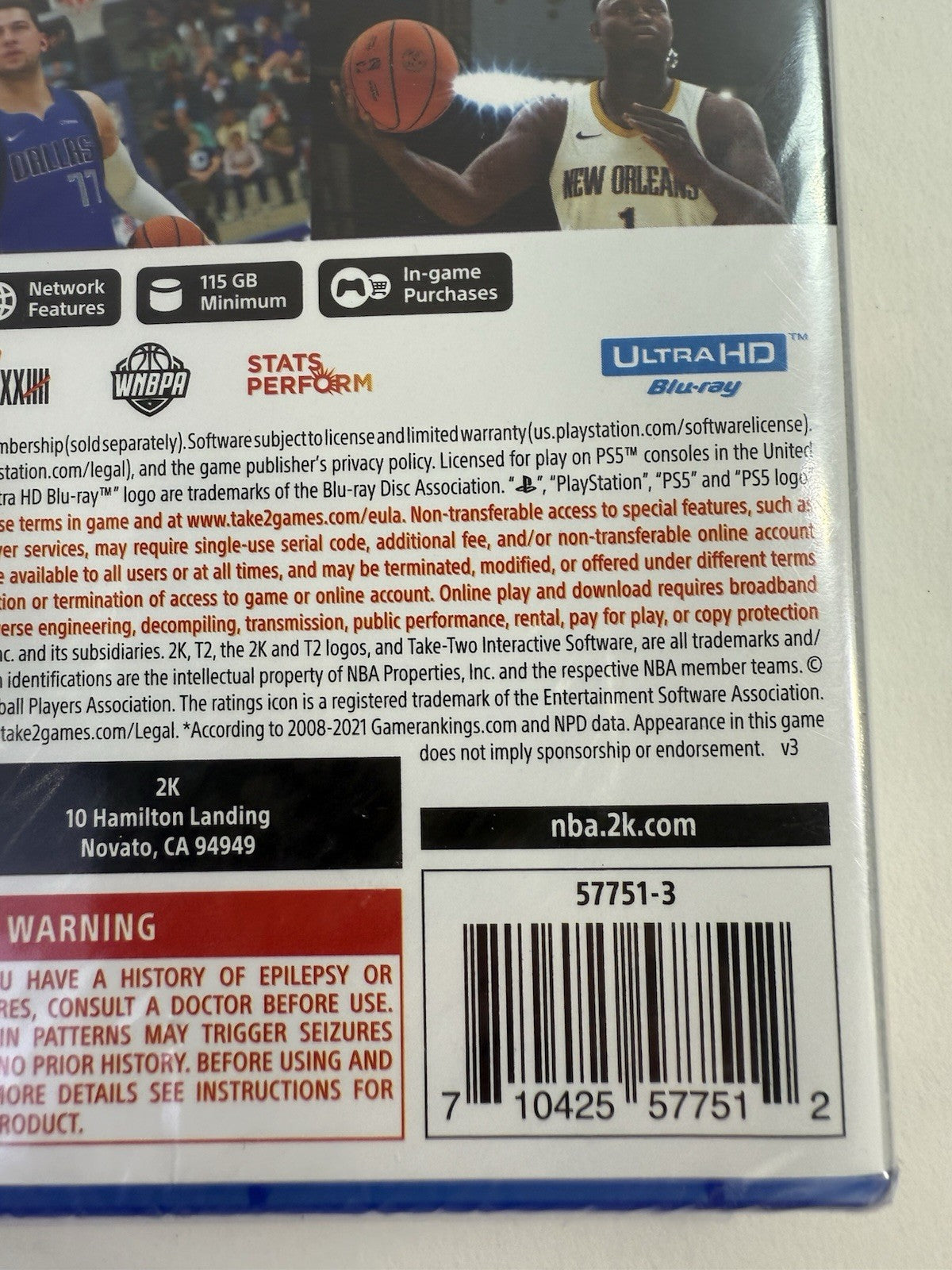 NBA 2K22 (Sony PlayStation 5, 2021) New, Factory Sealed