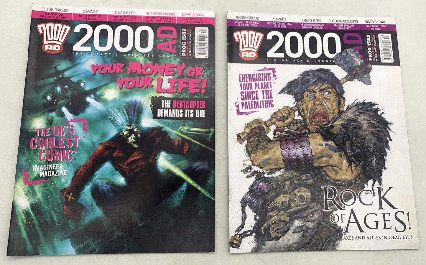 2000 AD Program Back Issues #1580- 1596 - 17 Books - Apr 08- Jul 08 Judge Dredd