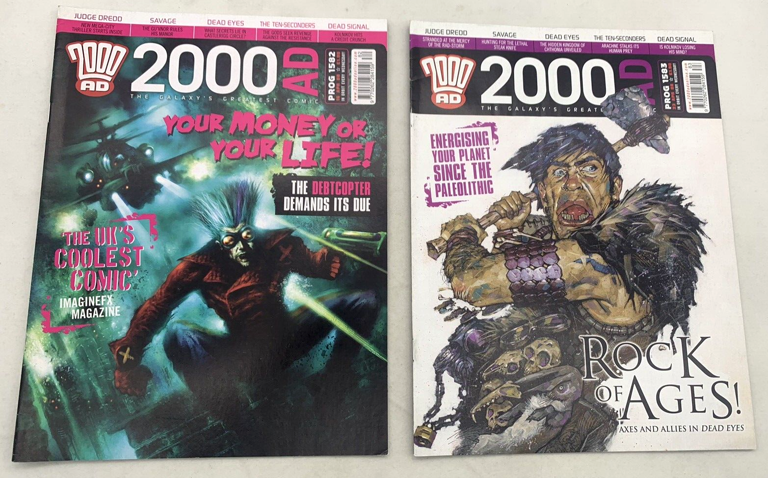 2000 AD Program Back Issues #1580- 1596 - 17 Books - Apr 08- Jul 08 Judge Dredd