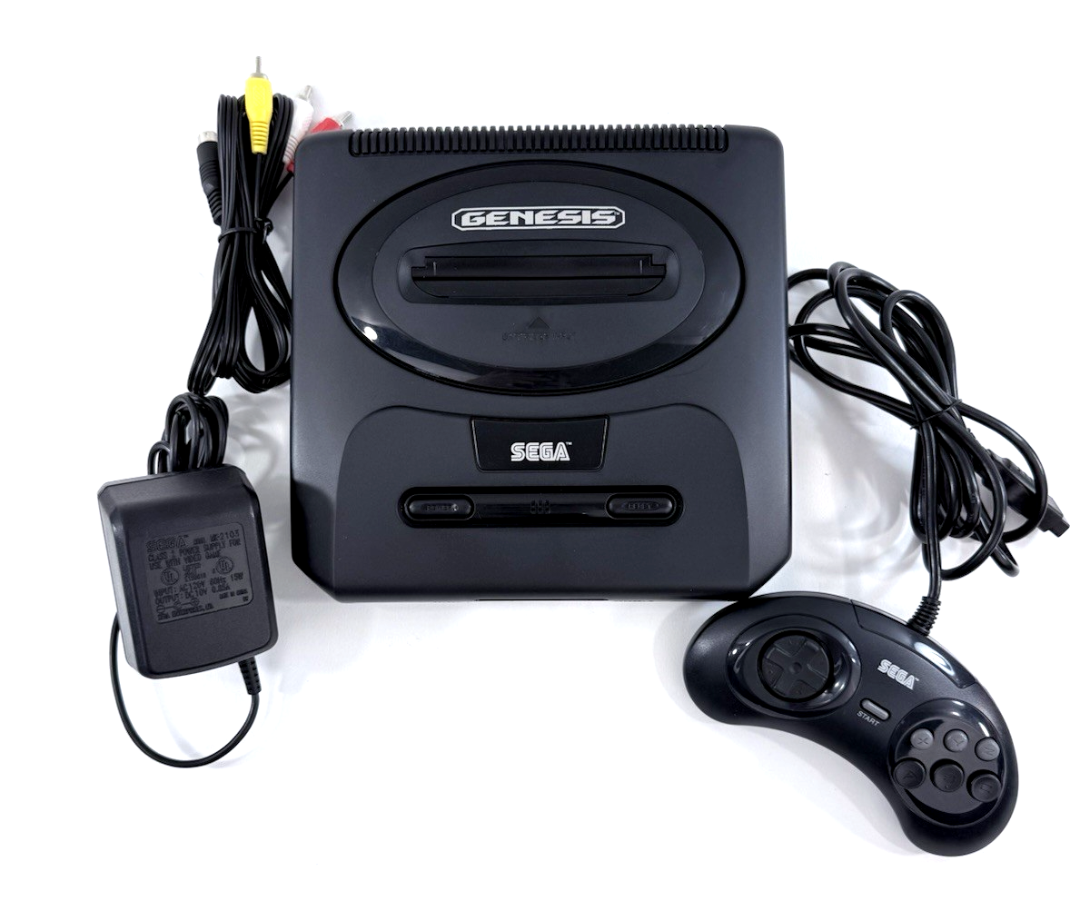 SEGA Genesis Model 2 Console MK-1631 with 6 Button Controller,  Power Supply, AV